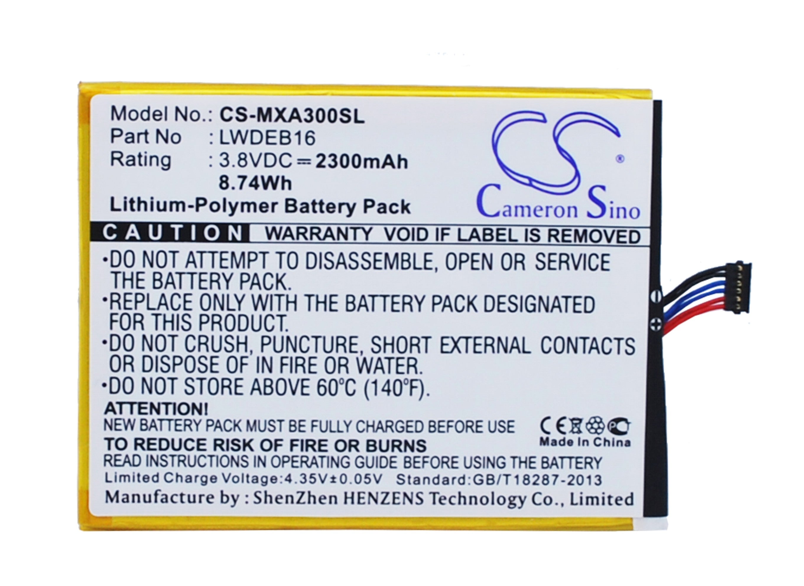 Micromax Canvas Gold A300 Replacement Battery - 2300mAh, 3.8V Li-Polymer - Smartphone Power Solution