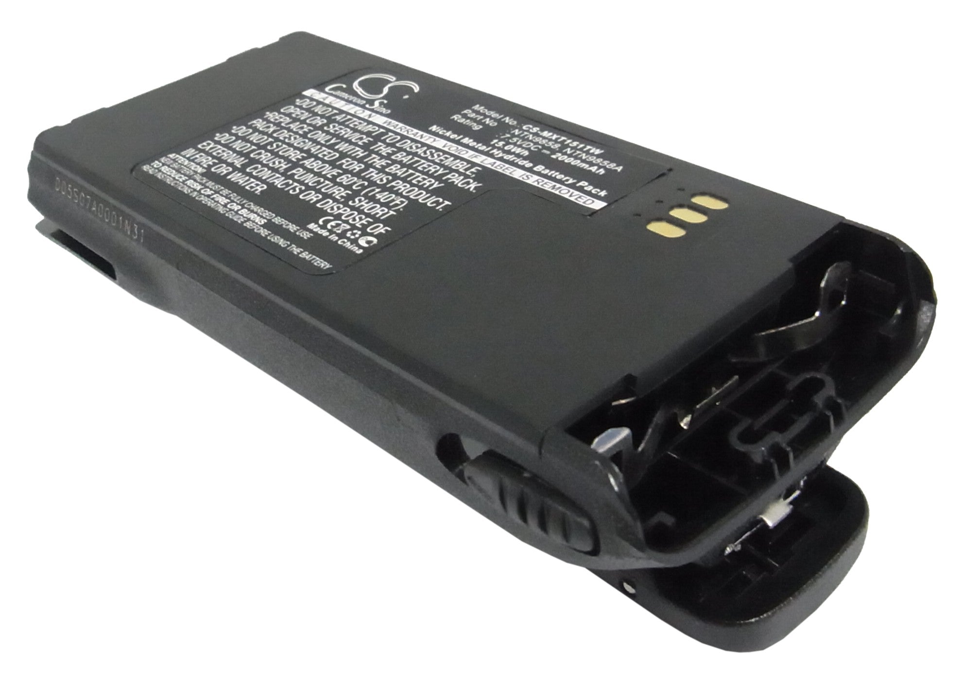7.5V 2000mAh Ni-MH Two-Way Radio Replacement Battery for Motorola XTS1500, XTS2500, NTN9815 Radios