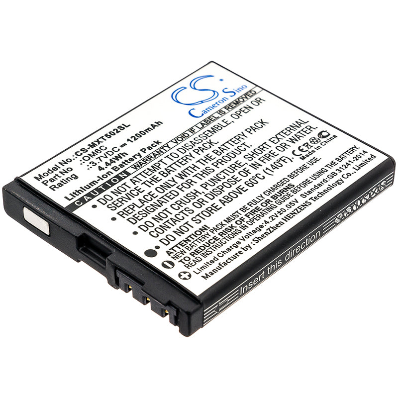 1200mAh 3.7V Li-ion Replacement Battery for Motorola XT502 Quench XT, Greco, XT3, XT500 - Phone Battery