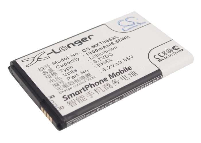 1800mAh Replacement Battery for Motorola Atrix 4G, Droid X2, Bionic BH6X SNN5880A - 3.7V Li-ion