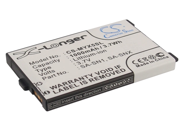 1000mAh Replacement Battery for Sagem MY-X5 & MY-X3 Phones - 3.7V Li-ion Cell, Size 56.28x36.59x5.51mm