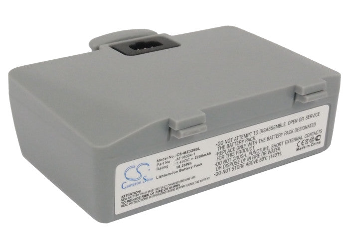 2200mAh Replacement Battery for Zebra QL220 & QL320 Mobile Barcode Printers, 7.4V Li-ion - Extended Life Power