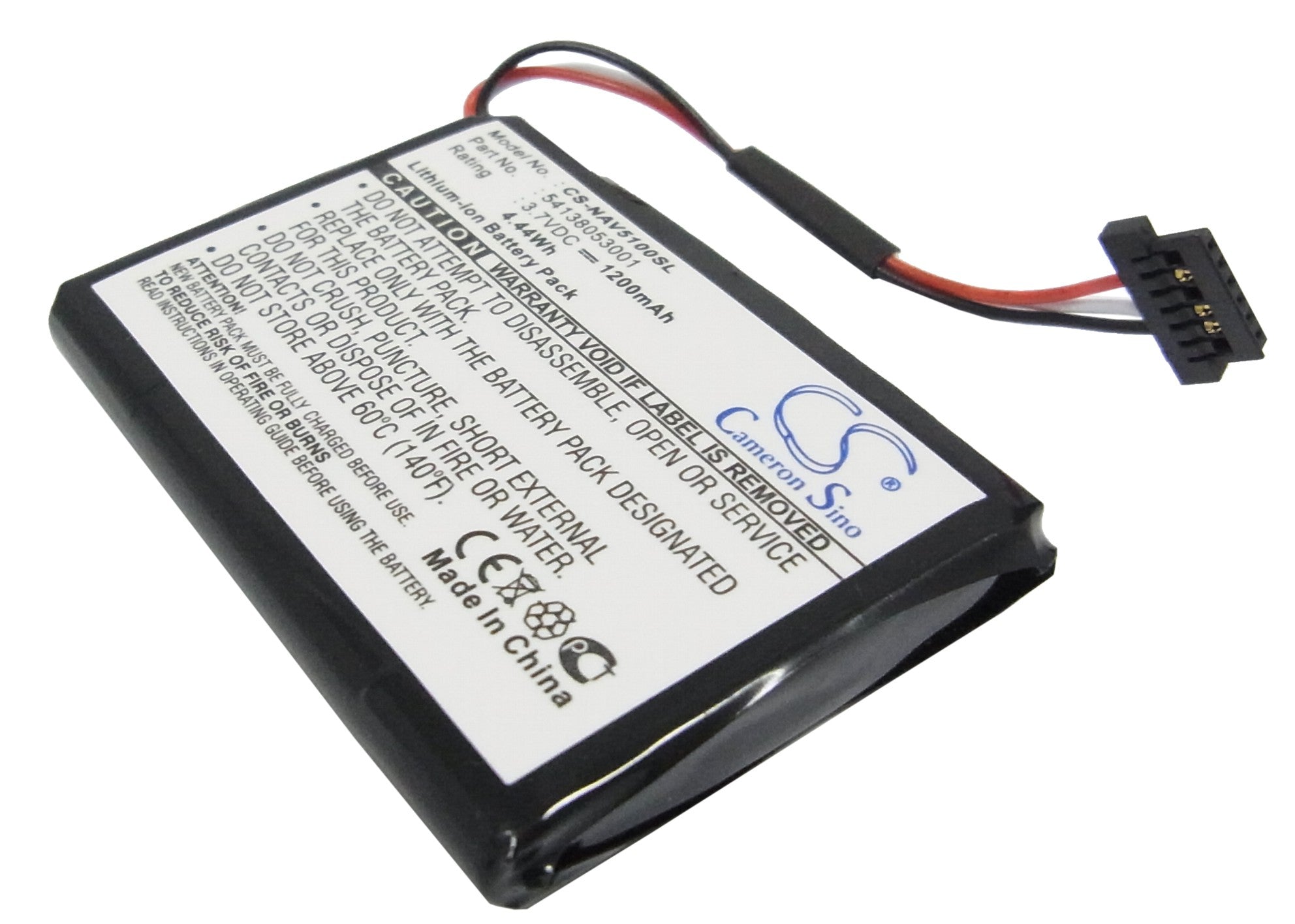 1200mAh Replacement Battery for Medion MD-95780 GPS Navigator - 5100 & 5100 MAX - 3.7V Li-ion