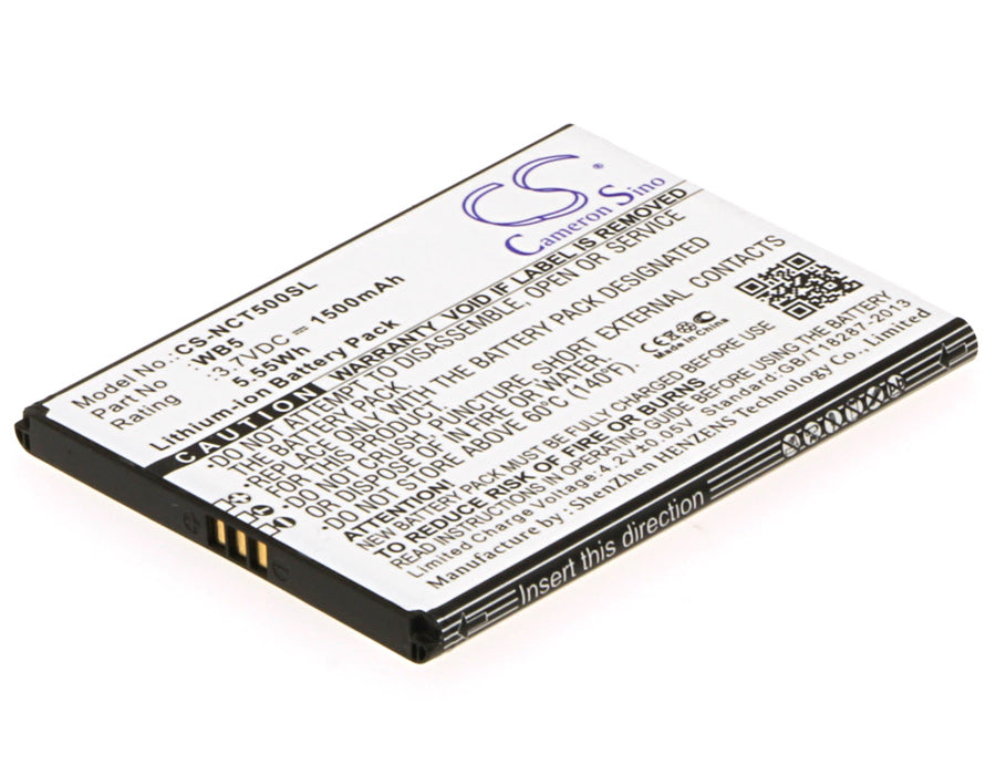 1500mAh Replacement Battery for INQ Cloud Touch - 3.7V Li-ion - INQ WB5 Smartphone Battery
