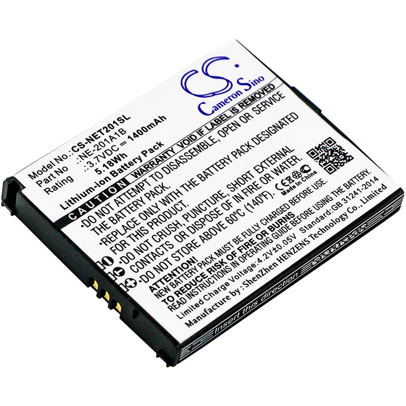 1400mAh Replacement Battery for NEC Terrain NE-201A1A Smartphone - 3.7V Li-ion - Extended Life Power, Perfect for Repair or Spare