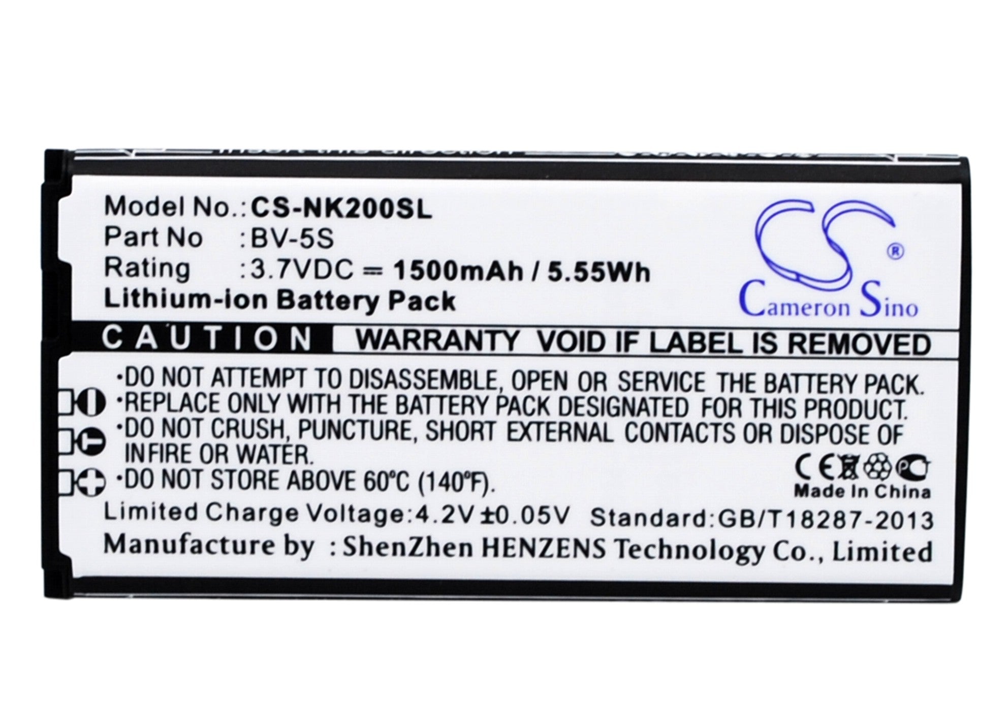 Nokia X2 & X2 Dual SIM Battery Replacement (RM-1013) - BV-5S Compatible, 3.7V 1500mAh Li-ion