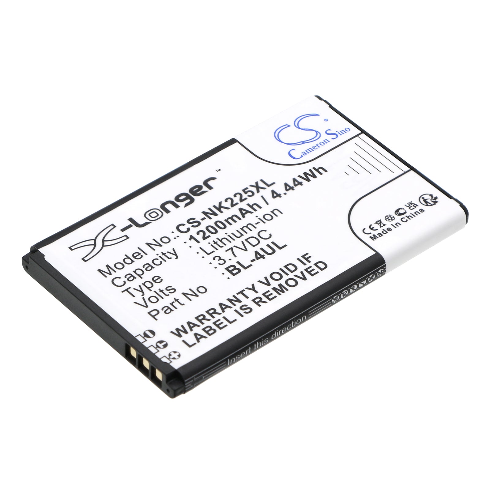Nokia Asha 225 & New 3310 (2017) Battery - 1200mAh - BL-4UL/WL Replacement - 3.7V Li-ion - Phone Battery