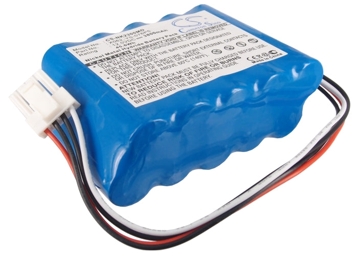 12V 3800mAh Ni-MH Battery for Nihon Kohden Lifescope i Patient Monitor - Replaces X062, YS-076P5, I2300, I2301A