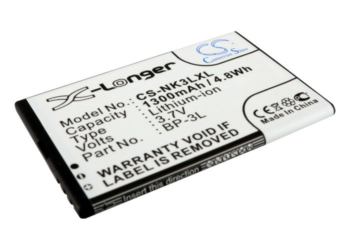 1300mAh Replacement Battery for Myphone 1080/9010/9015TV, Halo X, Nokia Lumia & Asha - 3.7V Li-ion