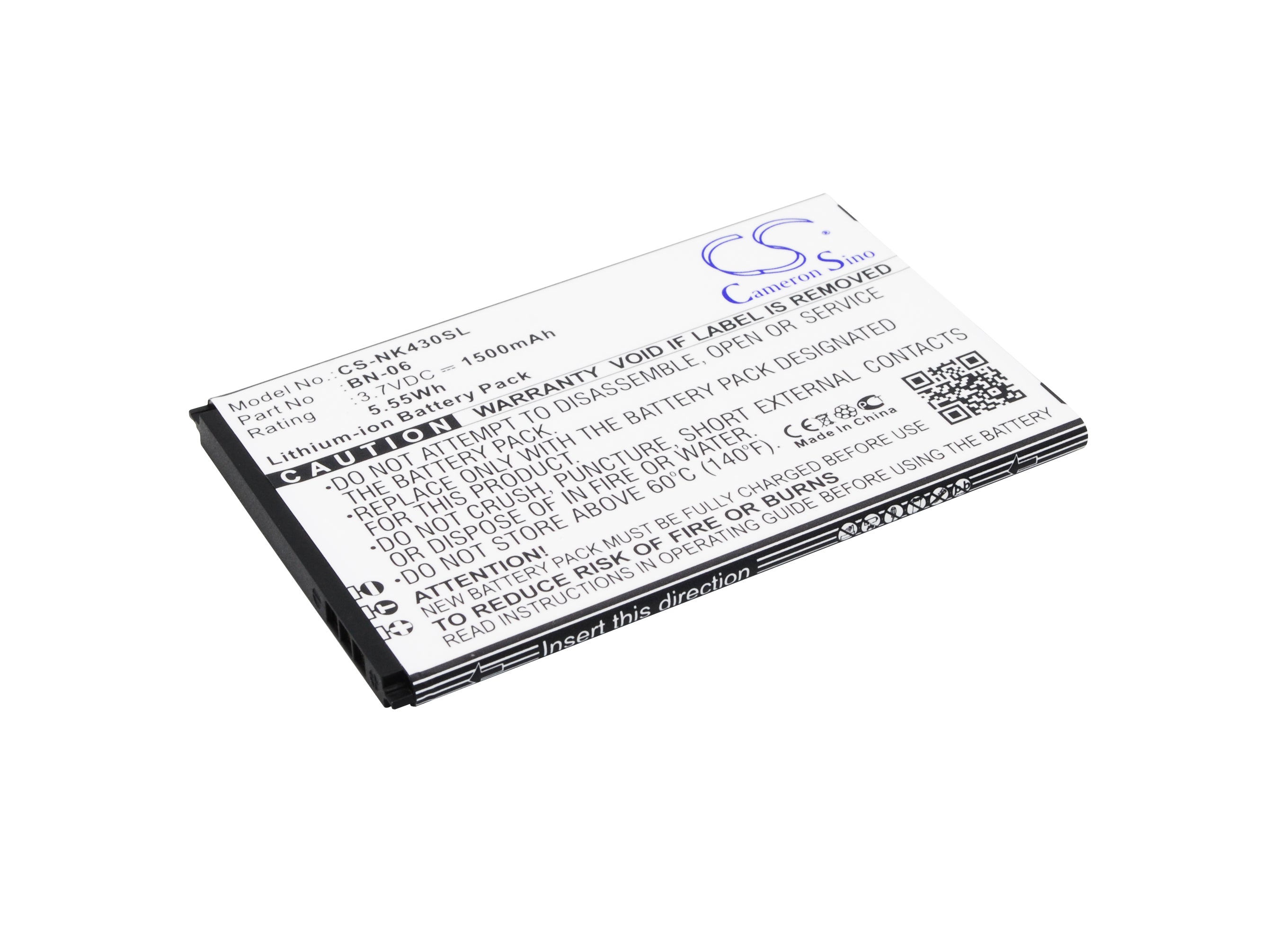 1500mAh BN-06 Replacement Battery for Nokia Lumia 430/Dual SIM - 3.7V Li-ion - Extended Life