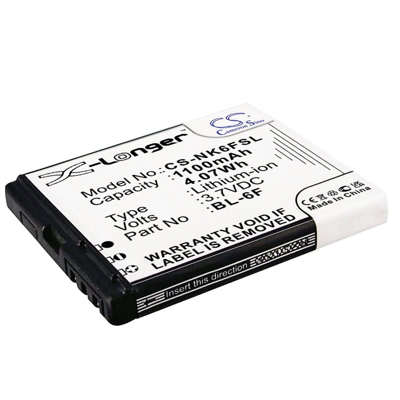 1100mAh Replacement Battery for BLU Cubo, Nokia N95 8GB, N78, N79 - 3.7V Li-ion Cell Phone Battery