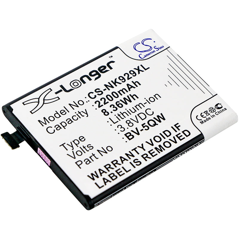 2200mAh Replacement Battery for Microsoft Lumia 929/930 & Nokia iCOM, 3.8V Li-ion - BV-5QW