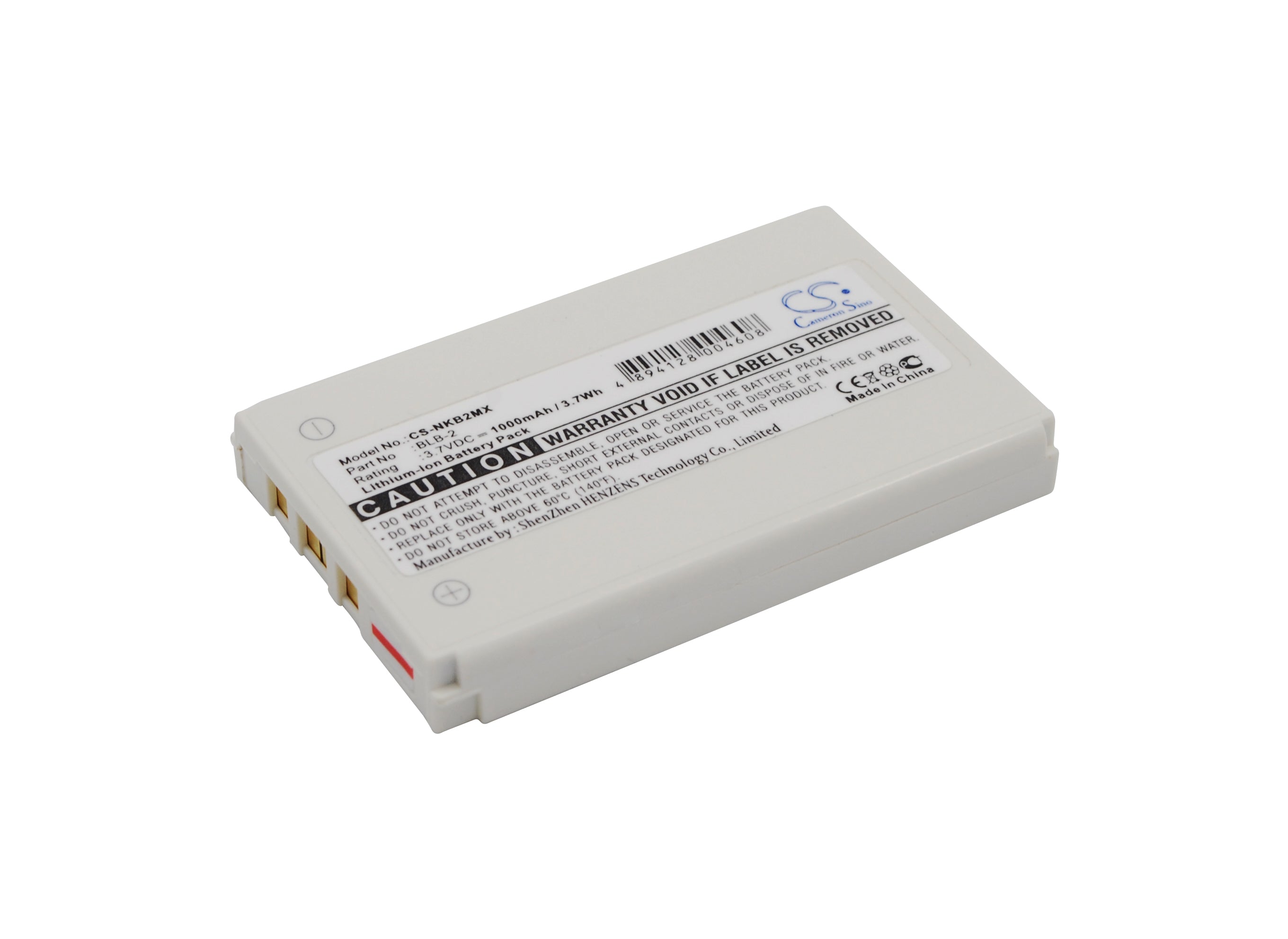 1000mAh Replacement Battery for Aiptek MPVR Digital Media, Nokia 8210, Bell & Howell BH725 - 3.7V Li-ion
