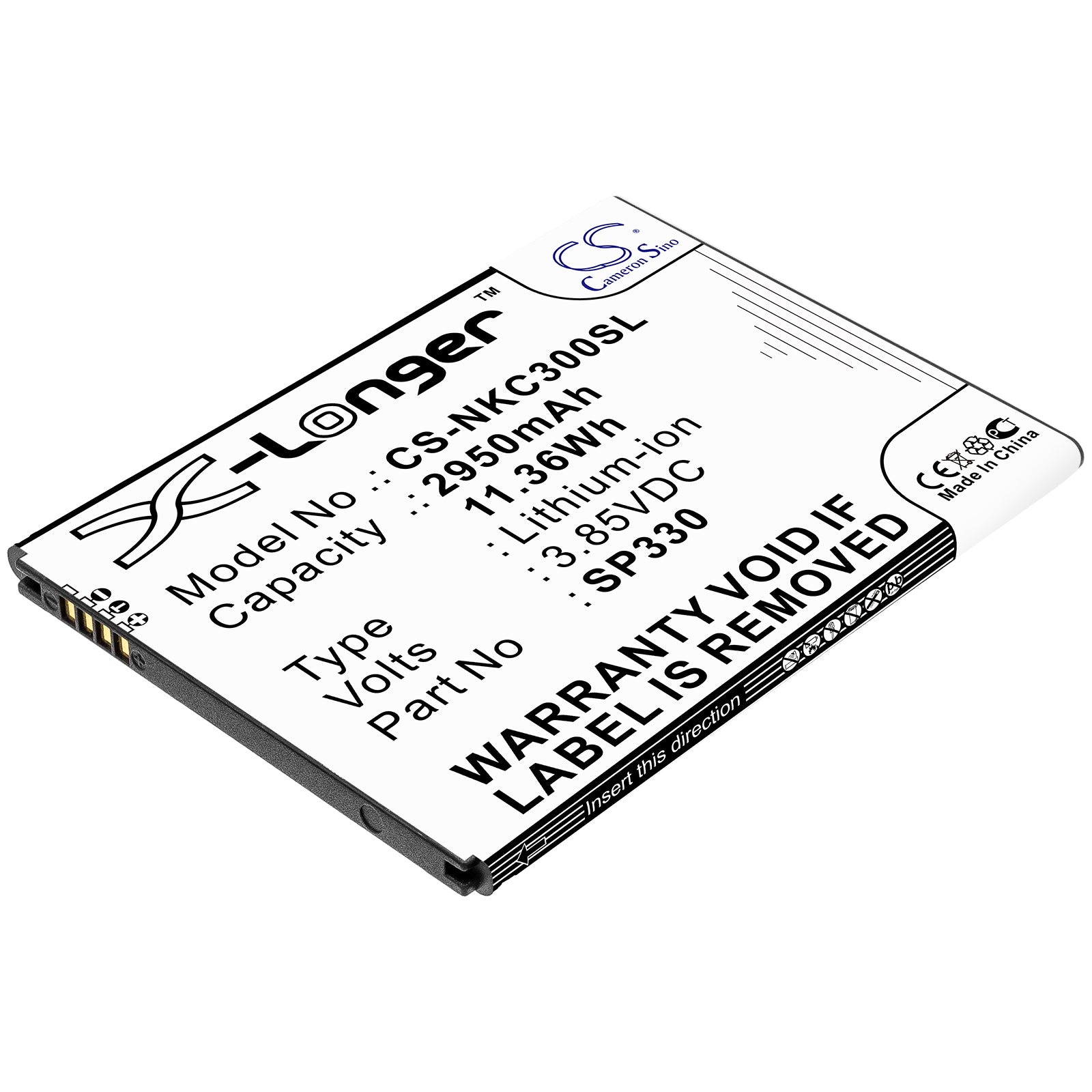 2950mAh Battery Replacement for Nokia C3 2020 - SP330 - 3.85V Li-ion - Phone Repair Part