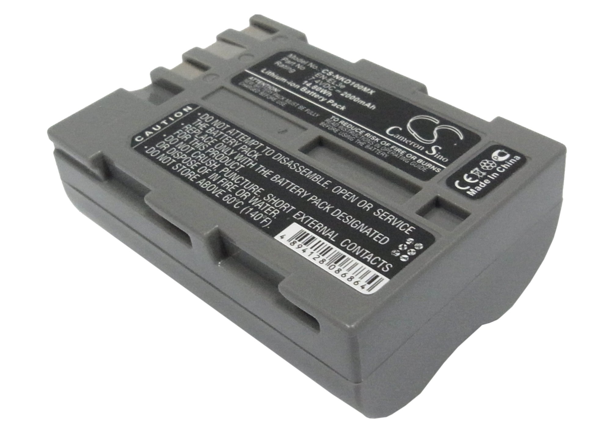 7.4V 2000mAh EN-EL3e Replacement Battery for Nikon D100 D700 D300 D90 D80 DSLR Cameras