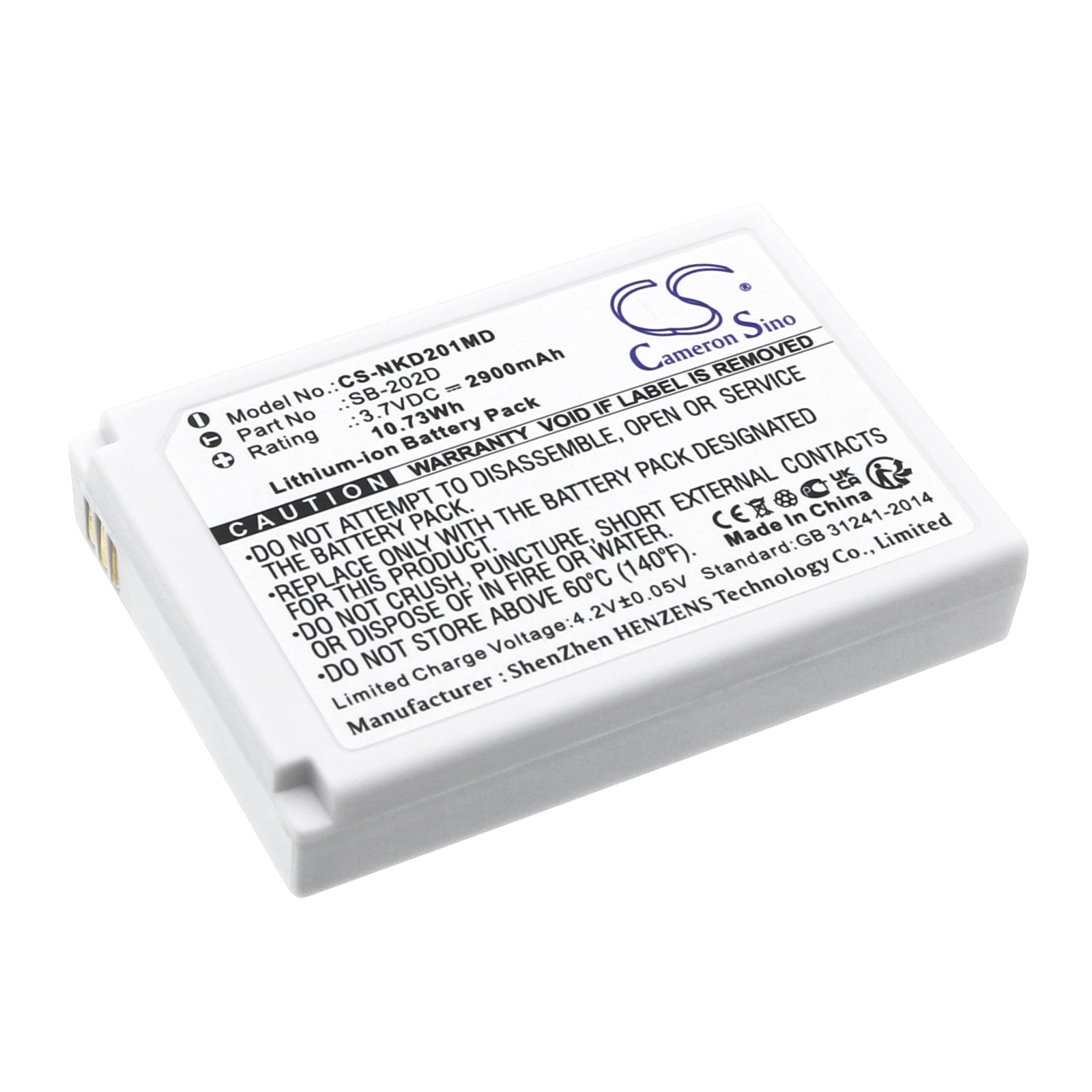 2900mAh Medical Replacement Battery for Nihon Kohden CardioAir ECG-2010, SB-202D - 3.7V Li-ion