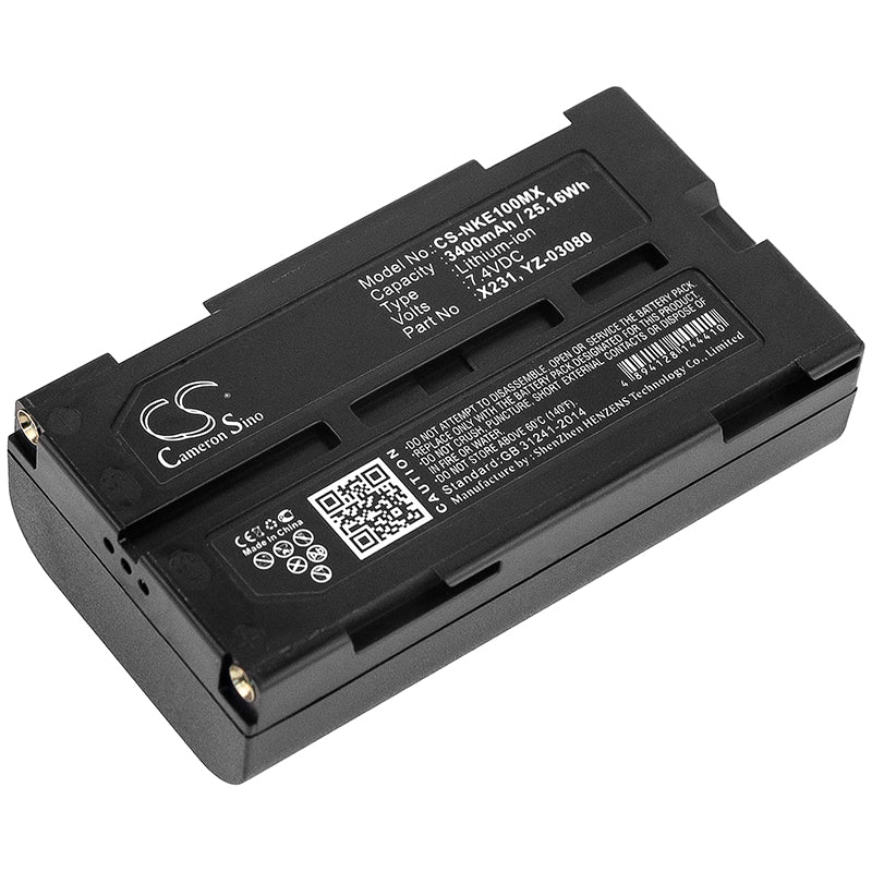 7.4V 3400mAh Li-ion Battery Replacement for Nihon Kohden WEE-1000 Patient Monitor - High Capacity Medical Grade Power