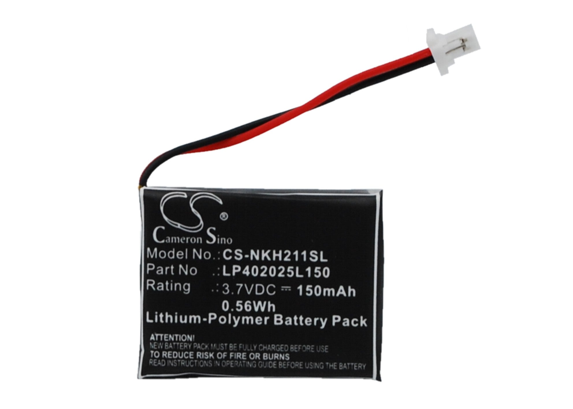 150mAh Replacement Battery for Nokia HS-21W Bluetooth Headset - 3.7V Li-Po - LP402025L