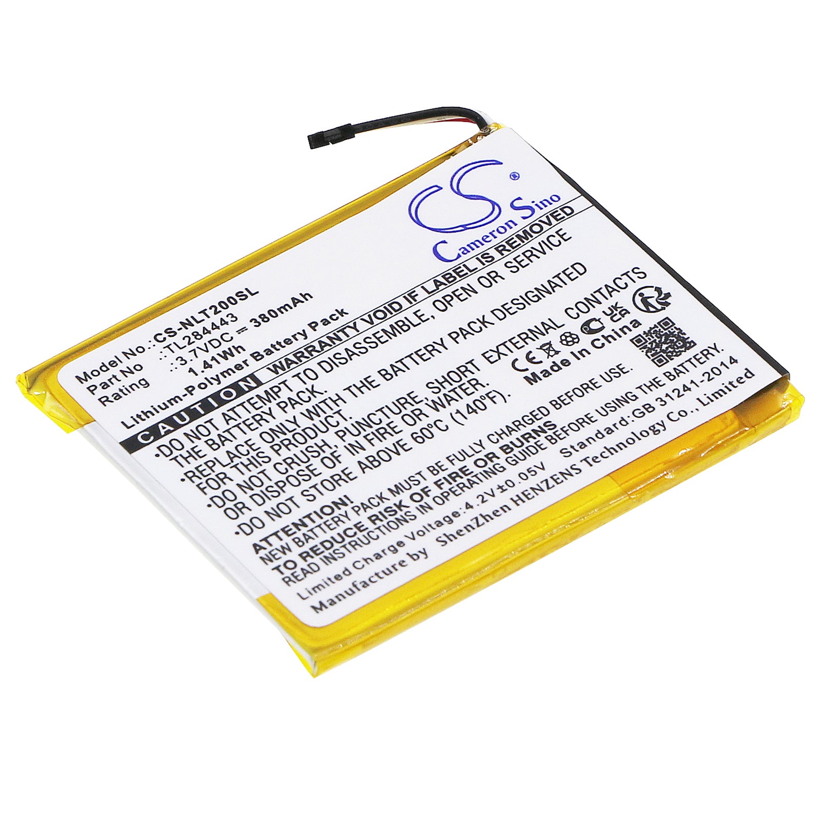 380mAh 3.7V Li-Polymer Replacement Battery for Nest Thermostat 2nd/3rd Gen & Thermostat E (A0013, T3007ES)