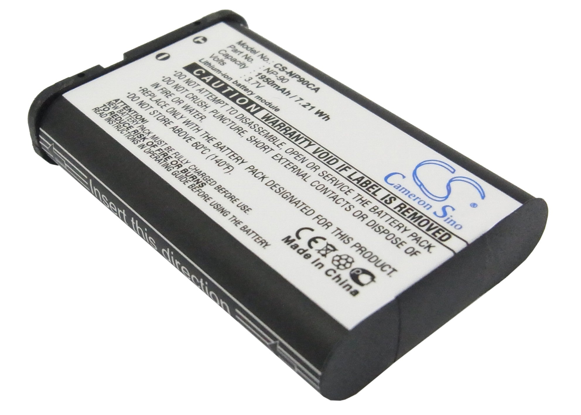 1950mAh Replacement Battery for Casio Exilim Cameras - EX-H10, FH100, Z2000 Series - 3.7V 7.22Wh Li-ion