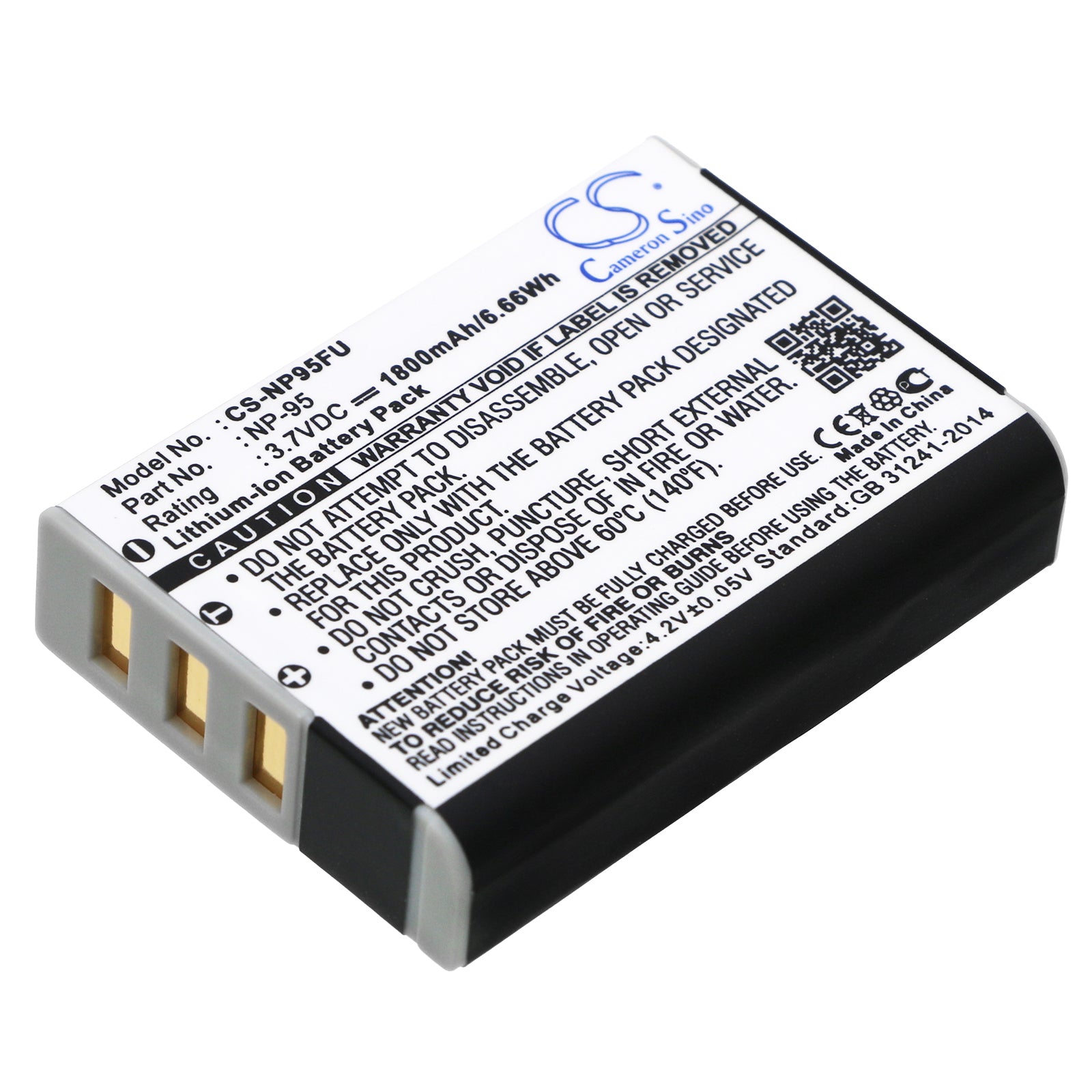 NP-95 Replacement Battery for Fujifilm FinePix & X Series Cameras - 1800mAh High Capacity Li-ion Power