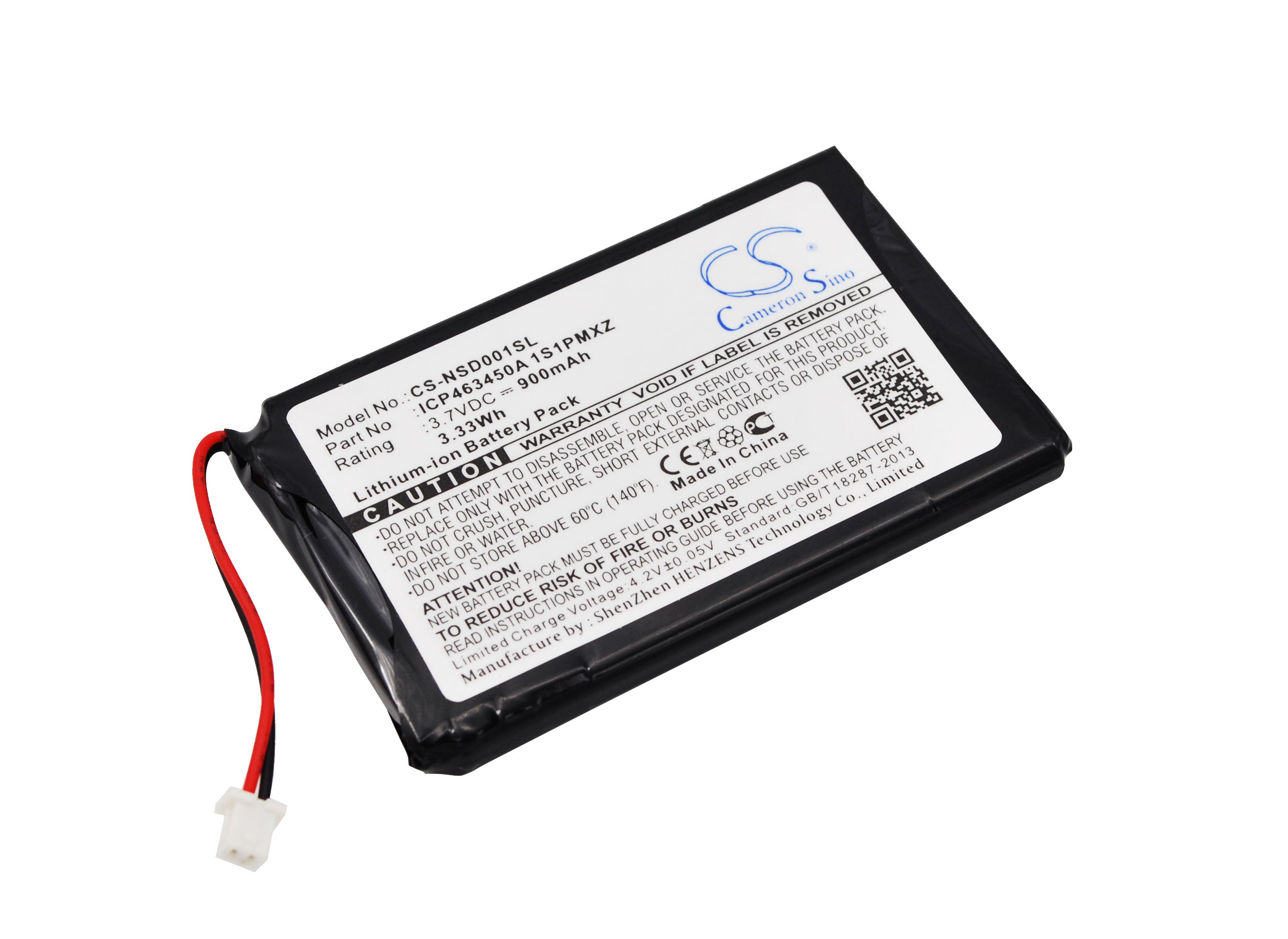 900mAh Battery for AudioVox IHDP01A Radio & INSIGNIA NS-HD01A DAB Player, 3.7V, ICP463450A 1S1PMXZ - Replacement Power Source