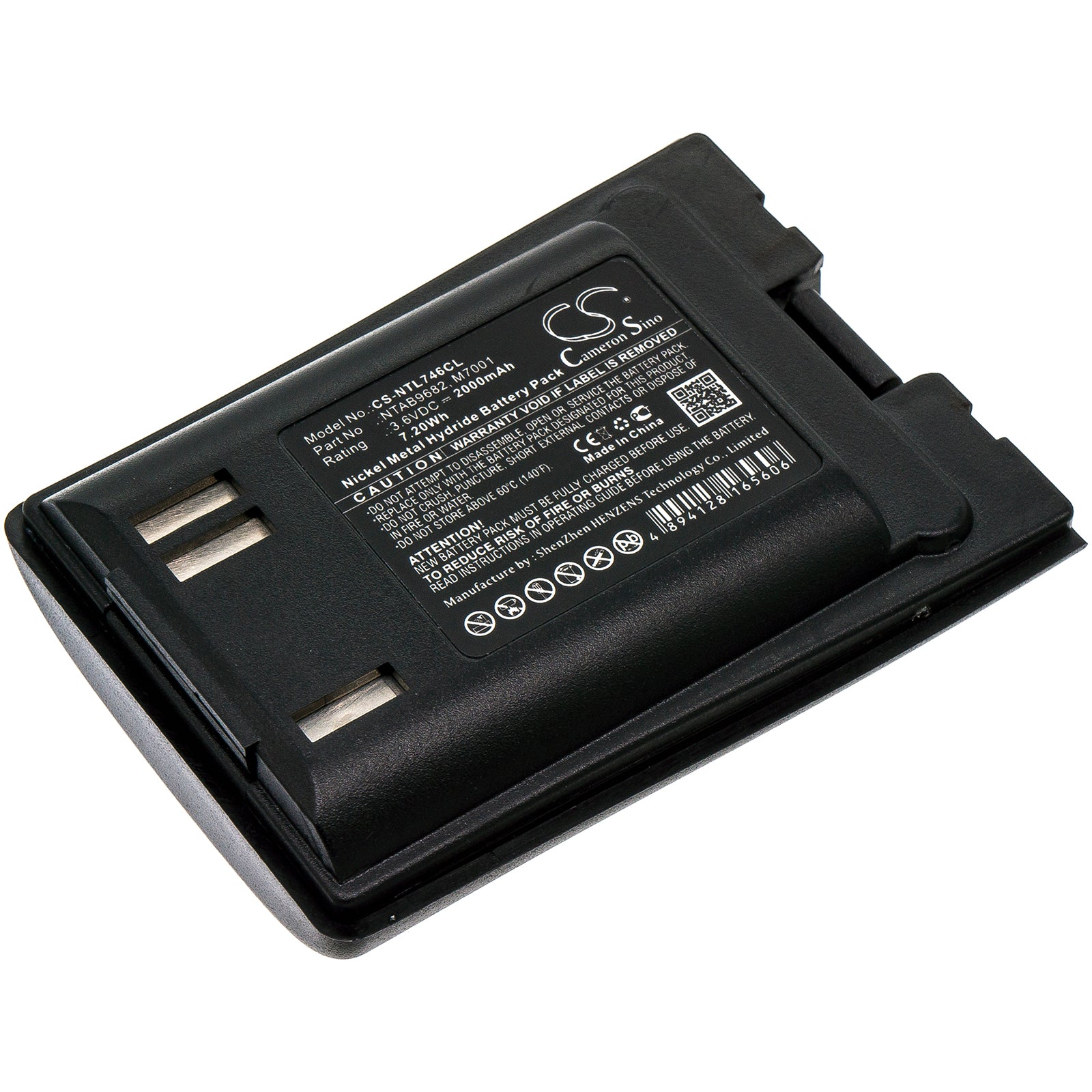2000mAh Ni-MH Battery for Nortel Norstar T7406 Cordless Phone - 3.6V 7.2Wh Replacement NTAB9682 Extended Life