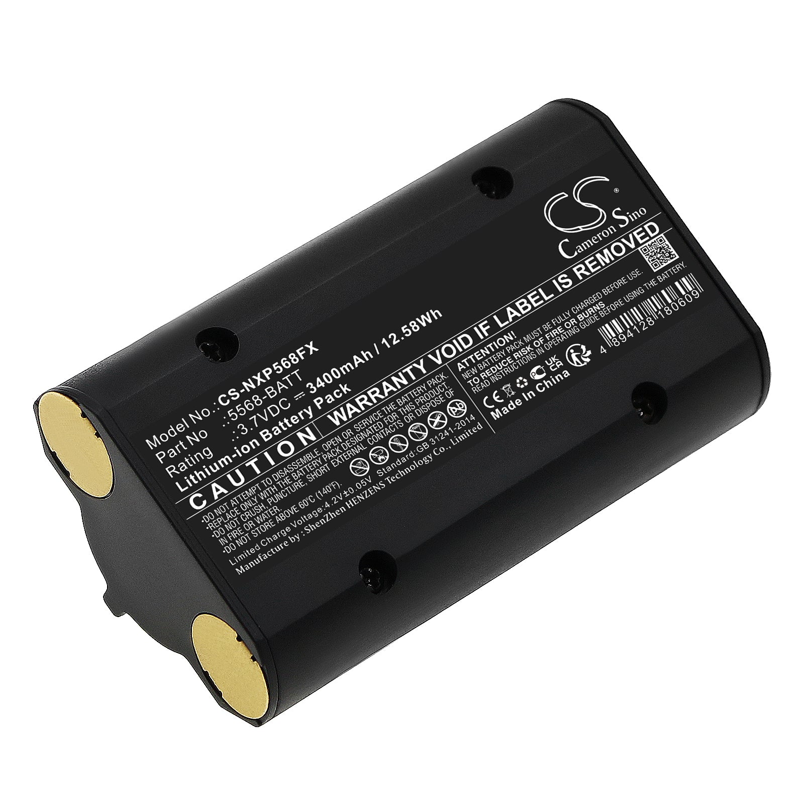 3400mAh Li-ion Replacement Battery for Nightstick Flashlights - 5566, 5568, XPP-5566, XPR-5568 - 3.7V 12.58Wh