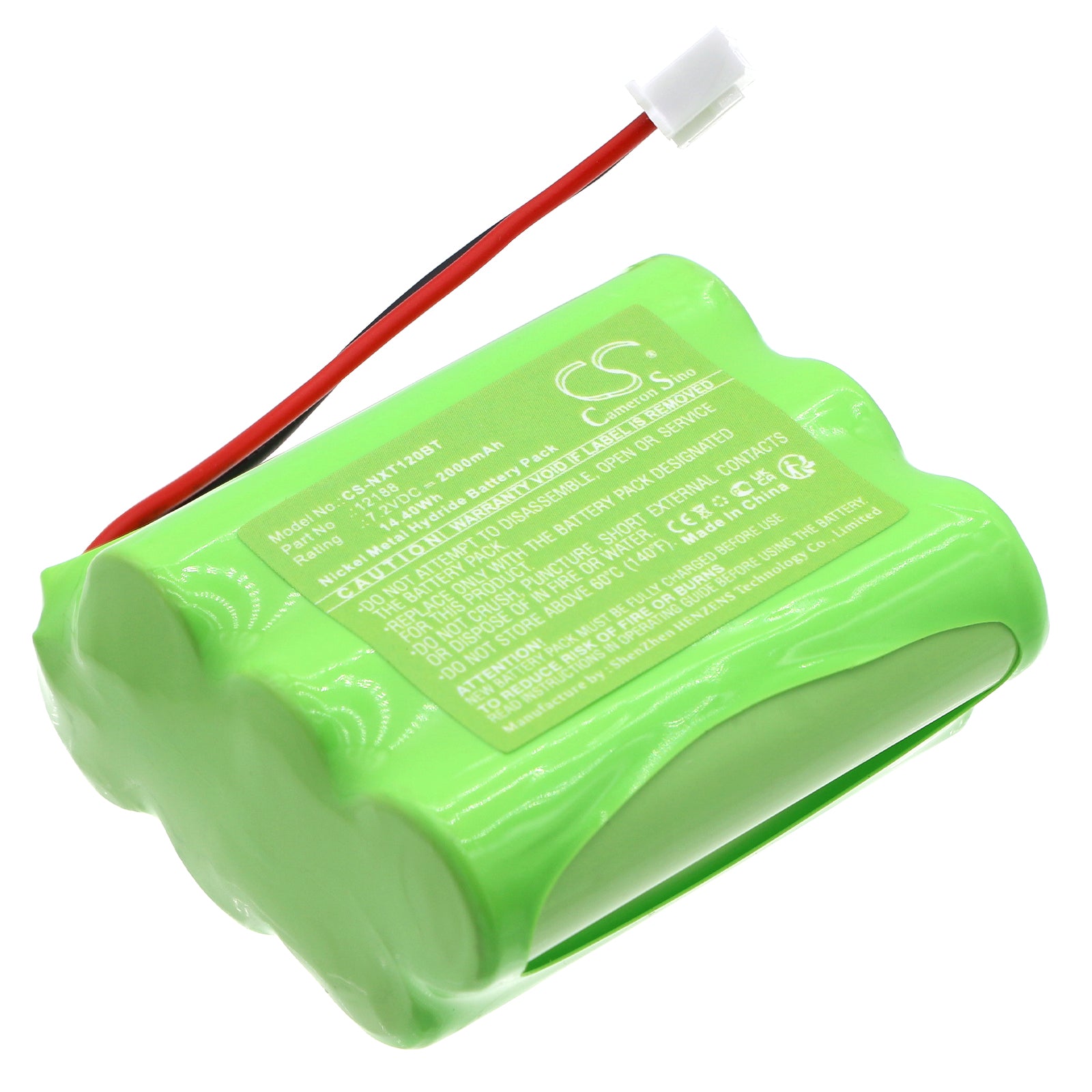 7.2V 2000mAh Ni-MH Replacement Battery for LUPUS XT1, XT2, XT2 Plus Alarm Systems - Backup Power Supply (49.8x49.8x26.6mm)