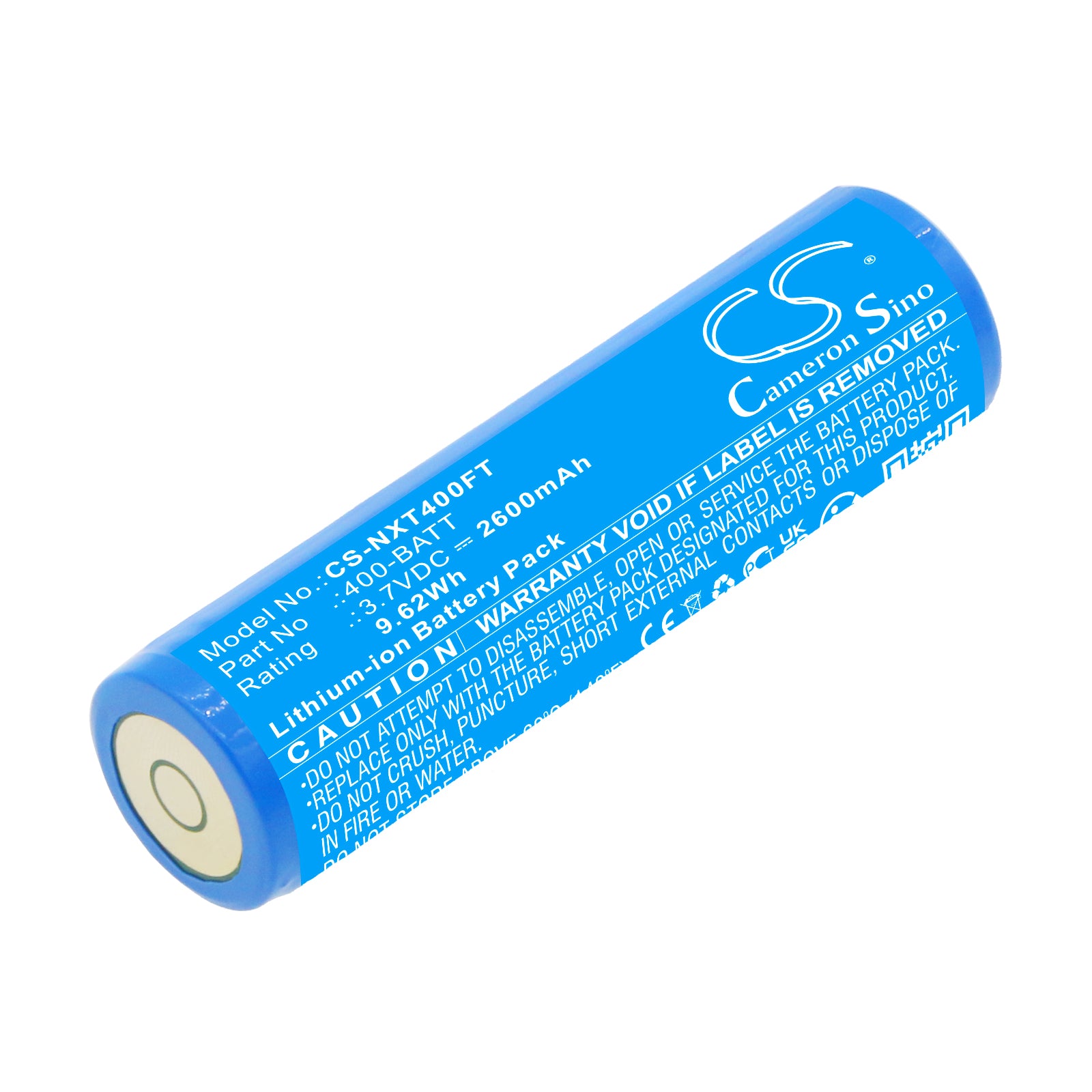 2600mAh Li-ion Replacement Battery for Nightstick TAC-400, TAC-500, TAC-550, TAC-450 Flashlights - 3.7V Power Boost
