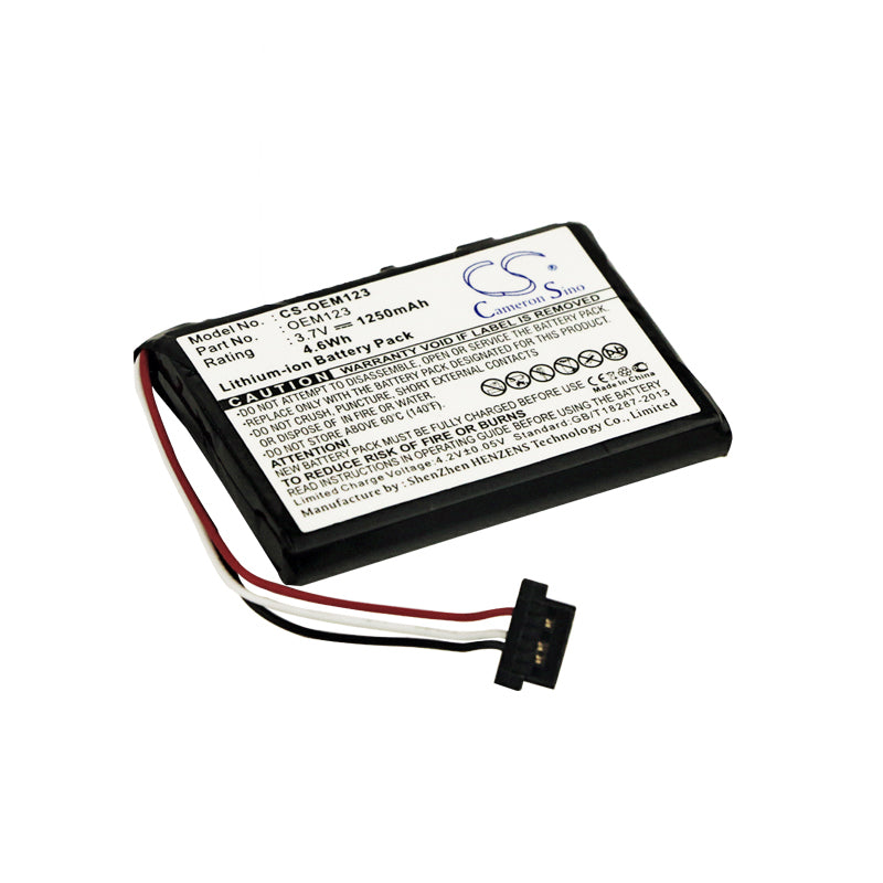 1250mAh 3.7V Li-ion Battery Pack for CS-OEM123/ODM Devices - 50x35.95x6.92mm - Custom Application Power Solution