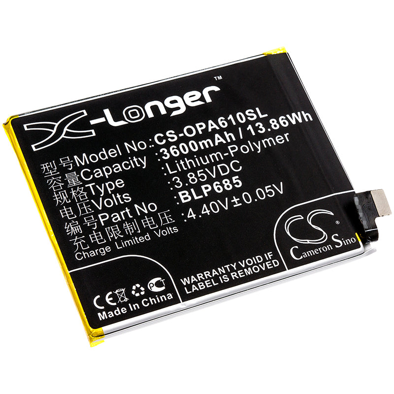 3600mAh Replacement Battery for OnePlus 6T (A6010/A6013) BLP685 - 3.85V Li-Polymer Phone Battery