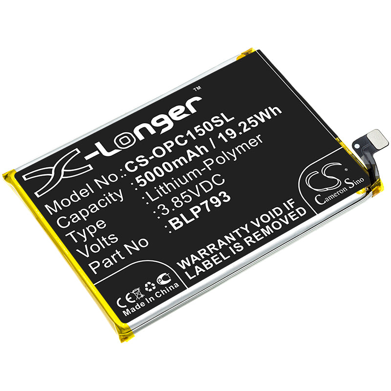 5000mAh Replacement Battery for OPPO Realme C15 & C12 (RMX2186/2189) - BLP793, 3.85V Li-Polymer Phone Battery