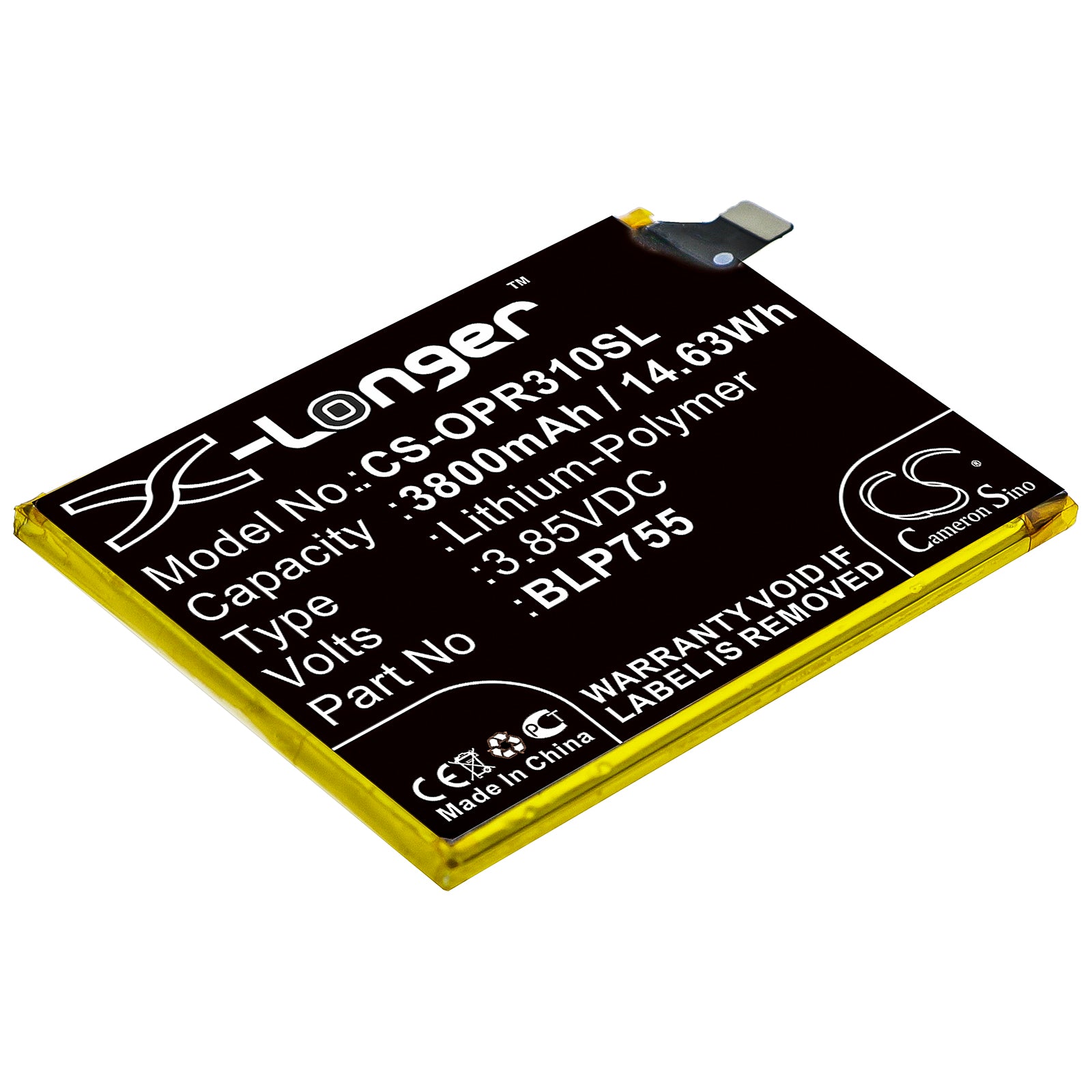 3800mAh Replacement Battery for OPPO Reno 3 5G (BLP755) - Aura & PCLM50 Models - Mobile Phone Battery