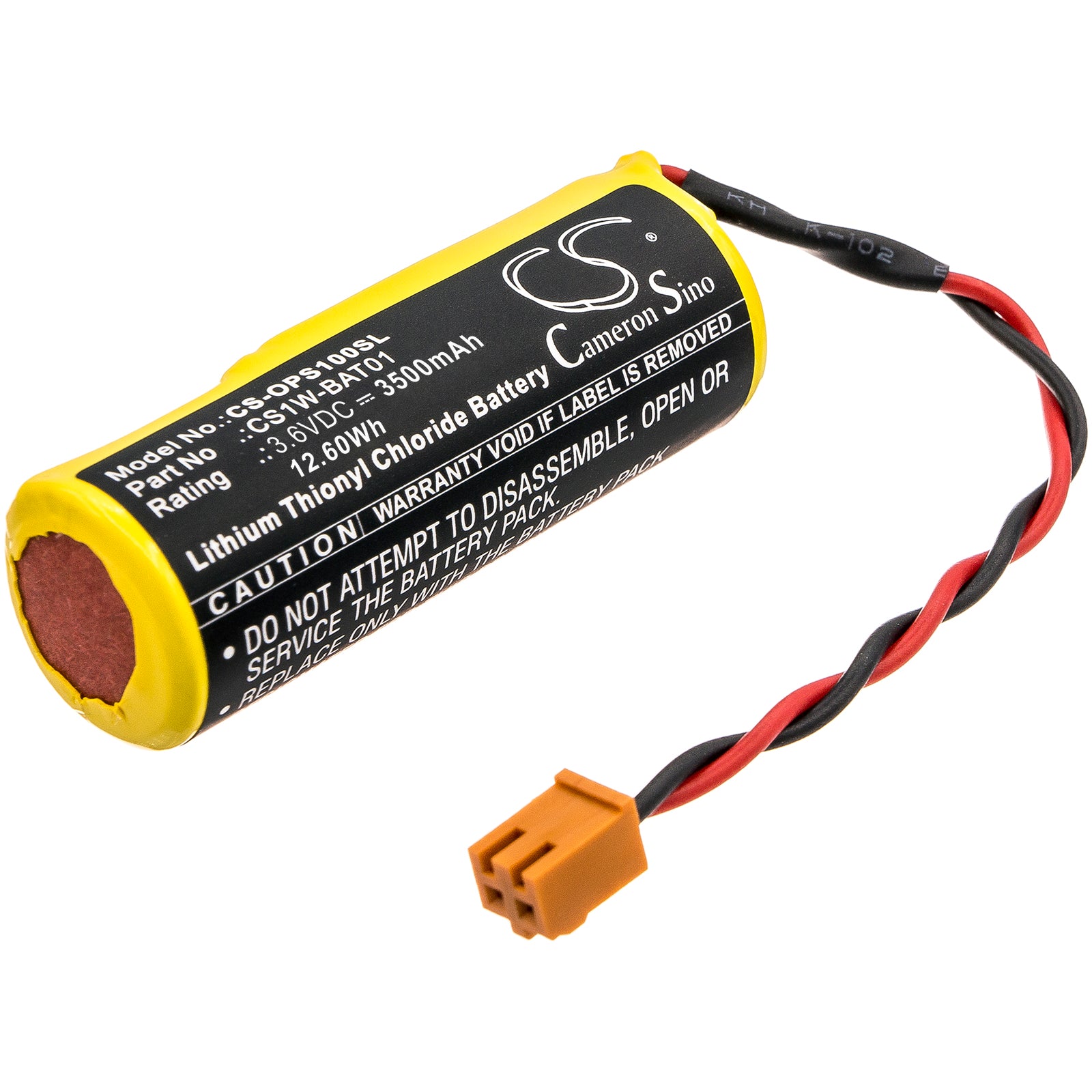 3.6V 3500mAh PLC Battery for Omron CS1/CS1H, Panasonic ER6VCT - VR-004/006/008 Replacement