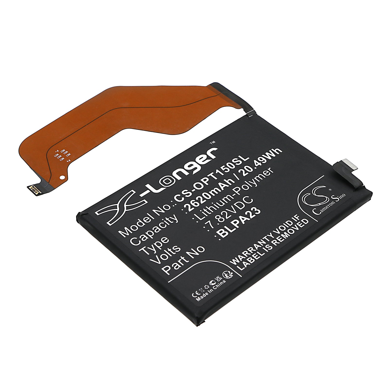 2620mAh Replacement Battery for OPPO Realme GT5 150W - BLPA23 Li-Polymer Internal Battery