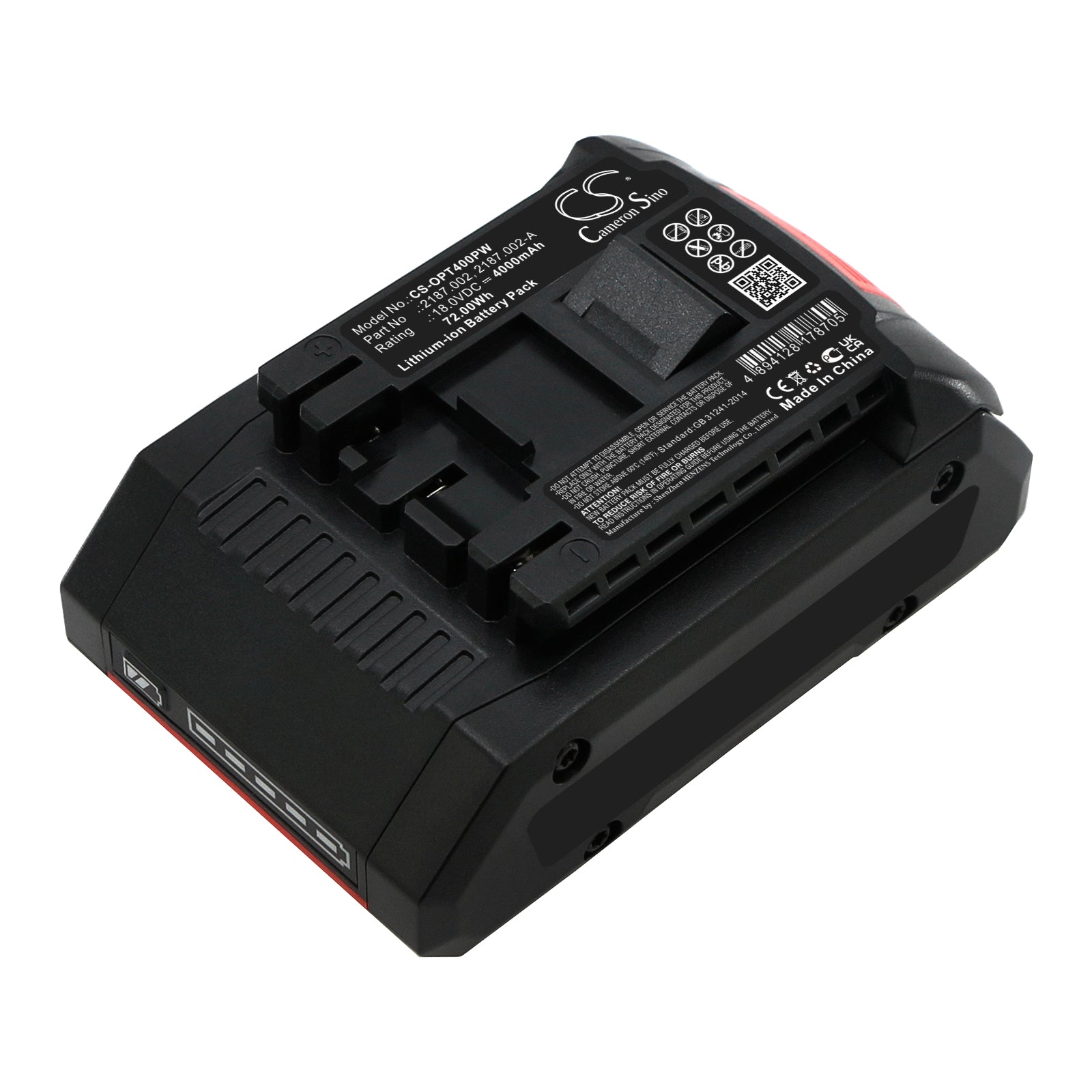 18V 4.0Ah Li-ion Battery for ORGAPACK OR-T & Signode BXT Strapping Tools (72Wh, Extended Runtime)