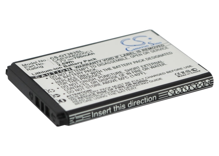 700mAh Battery Replacement for Alcatel OT Series Phones - 3.7V Li-ion, 46.6x33.9x4.7mm
