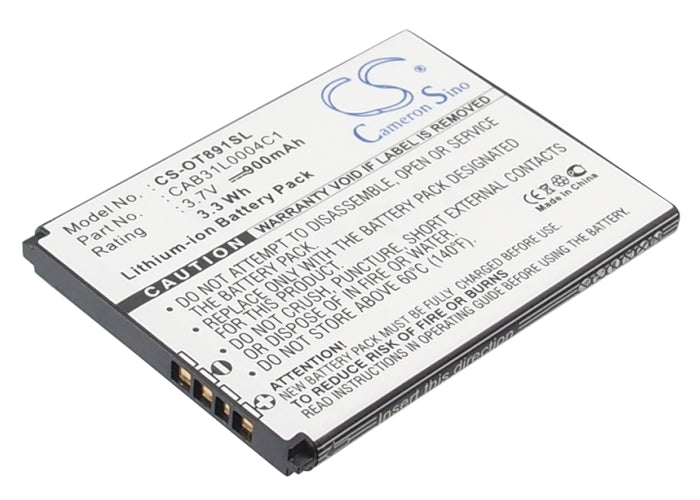 900mAh Replacement Battery for Alcatel OT-891, OT-979, OT-155 & Vodafone VF555 - 3.7V Li-ion Power Cell