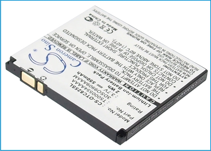 550mAh 3.7V Li-ion Replacement Battery for Alcatel OT-C825, OT-C835, Elle No3 Mobile Phones - High Capacity Power