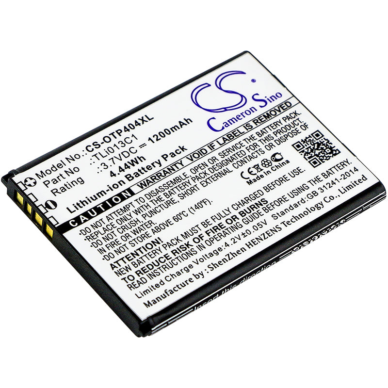 1200mAh Replacement Battery for Alcatel Go Flip, Cingular Flip 2, QuickFlip - 3.7V Li-ion - Phone Battery
