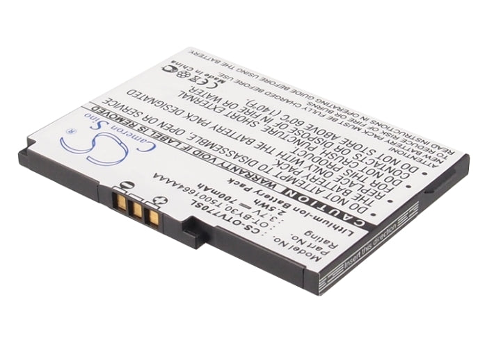 700mAh 3.7V Li-ion Replacement Battery for Alcatel One Touch V770 Smartphone - Extended Life
