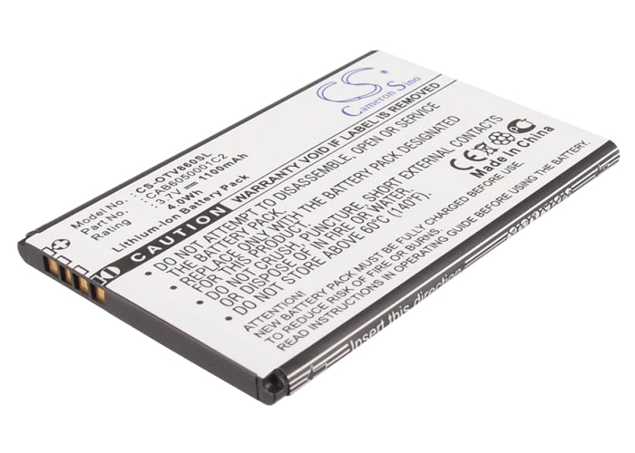 Alcatel V860 Battery Replacement - 1100mAh 3.7V Li-ion for OT-V860 Vodafone Smart II