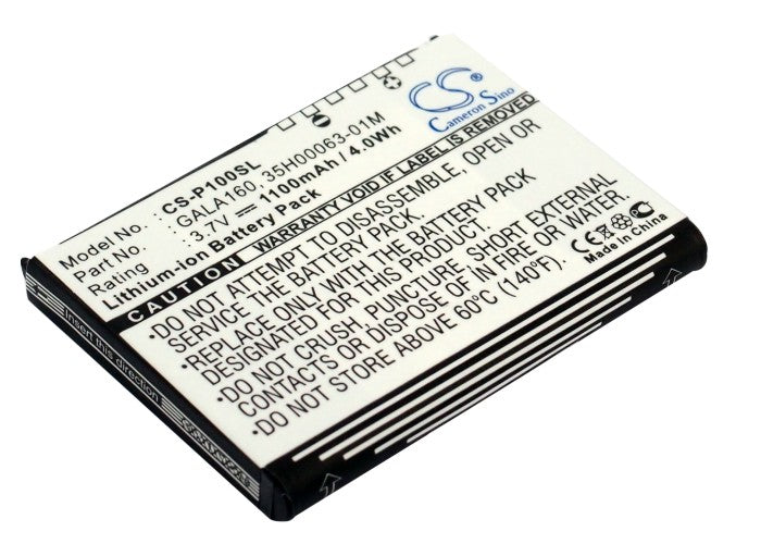 1100mAh 3.7V Li-ion Replacement Battery for CyberBank POZ G300 PDA, HTC Galaxy & Pharos Traveler 525 GPS