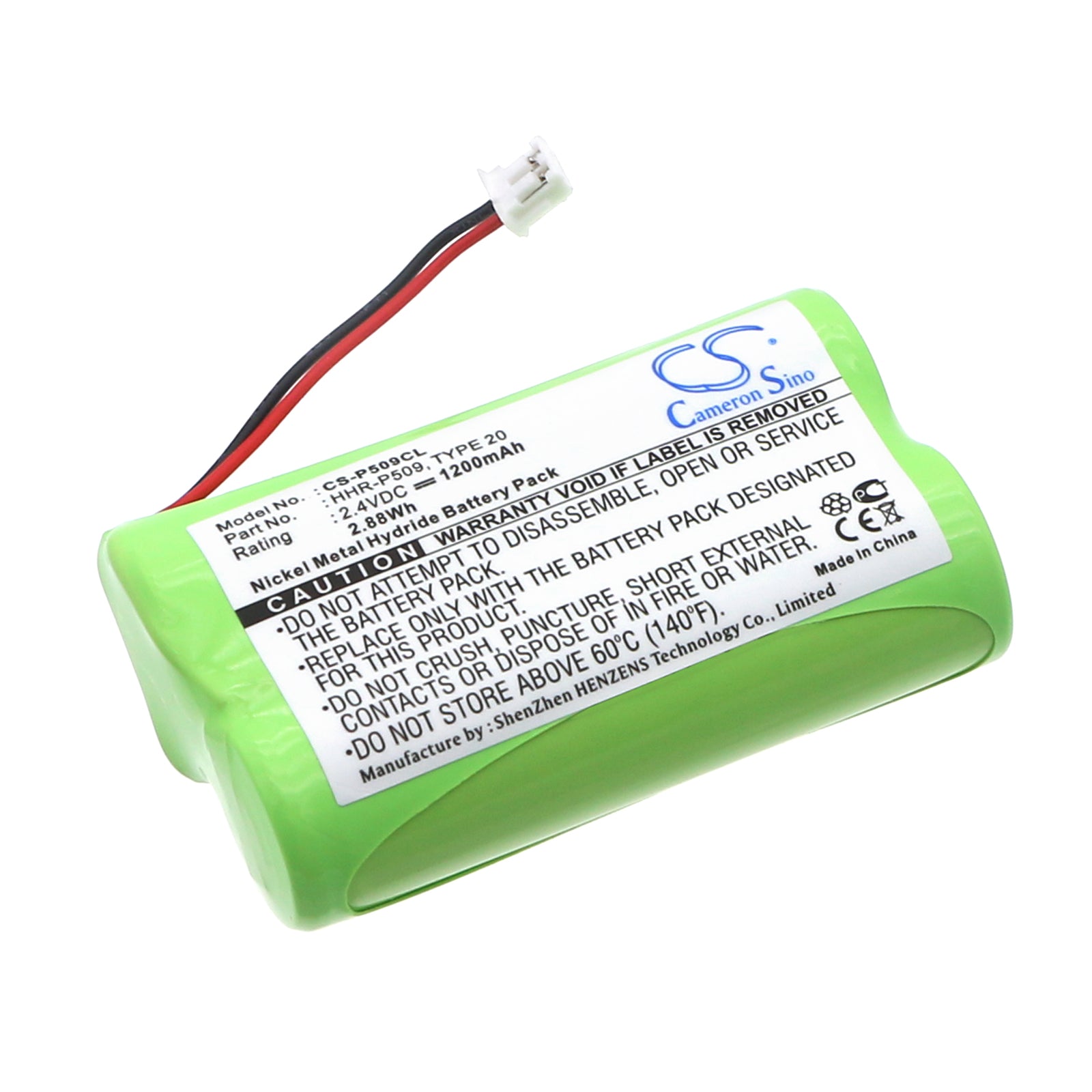 1200mAh Ni-MH 2.4V Cordless Phone Battery for AT&T 509, Replaces Sony SPP-940, Toshiba RC004931