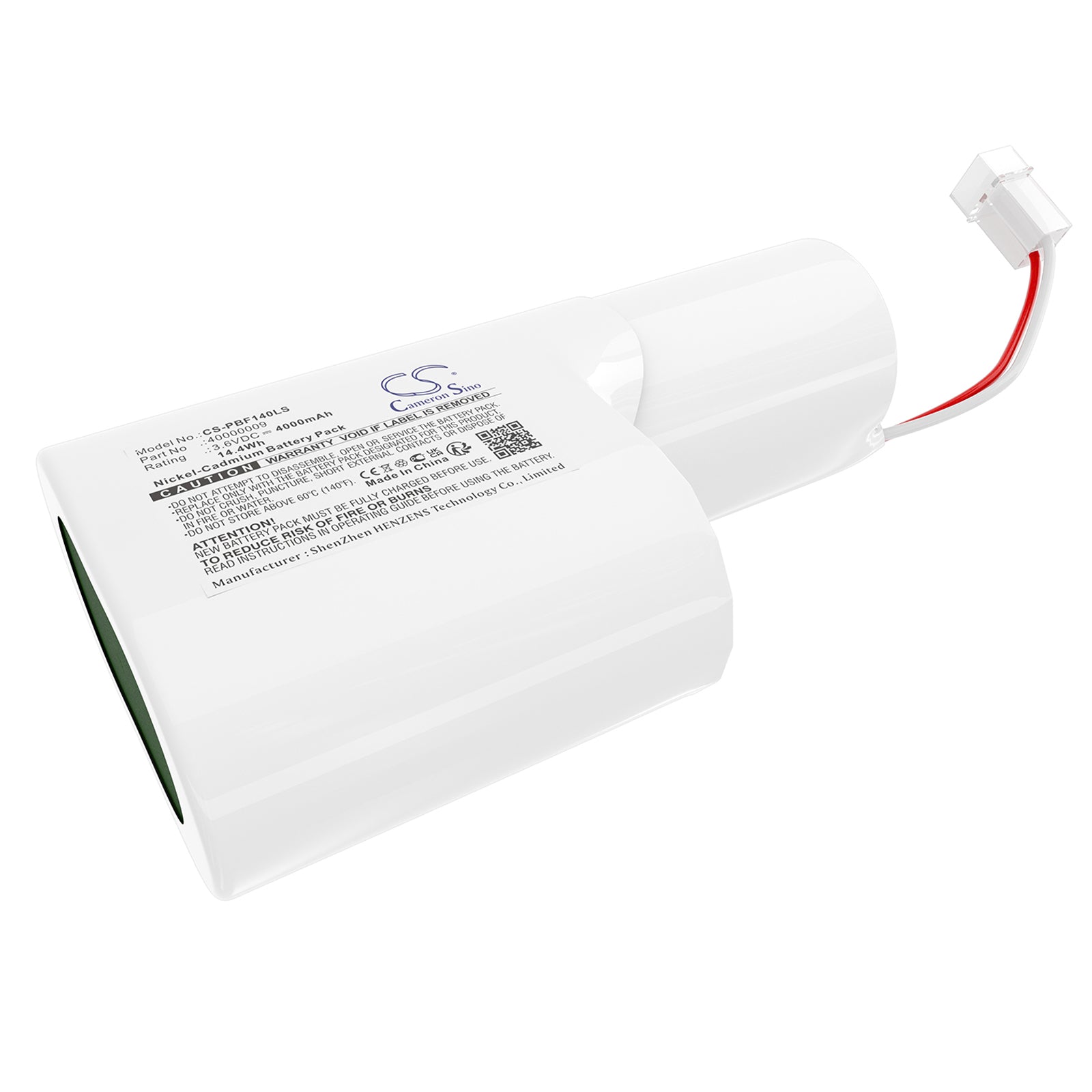 Philips Bodine PCF14004 Emergency Light Battery Replacement - 3.6V 4000mAh NiCD, 118x65x33mm, Replaces 40000009