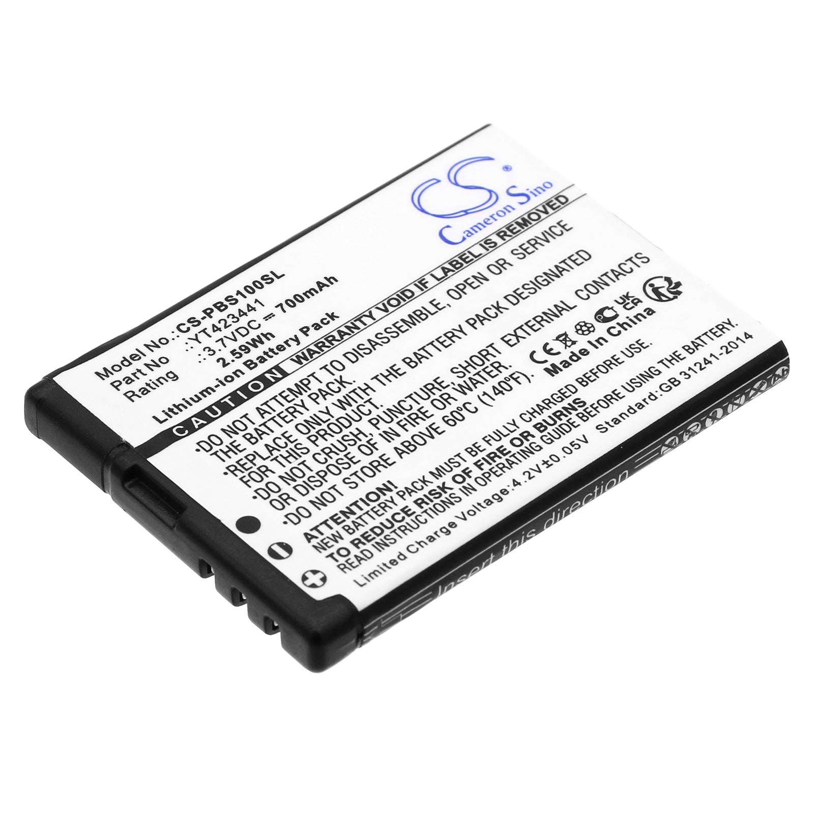 700mAh 3.7V Li-ion Battery Replacement for Peterson BBS-1 BodyBeat Sync Wireless Metronome