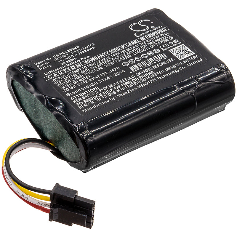 2600mAh Li-ion Replacement Battery for LifePak 20/20e Defibrillators & Code Management - Long Lasting Power
