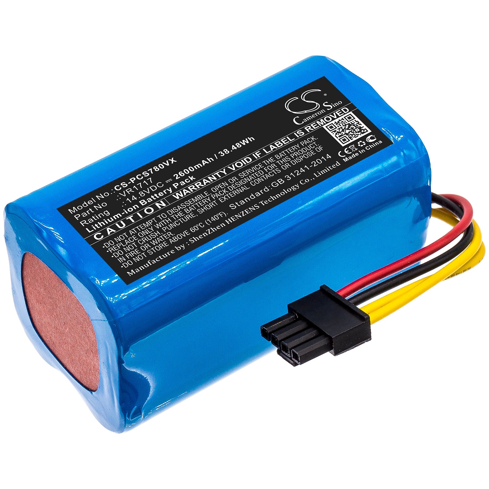 2600mAh Replacement Battery for Airrobo P10 & Proscenic KAKA 760/VR1717 Robot Vacuum - 14.8V Li-ion