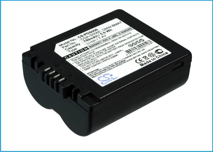 7.4V 750mAh Li-ion Replacement Battery for Leica V-LUX1 & Panasonic Lumix DMC-FZ Series Cameras - Digital Camera Power